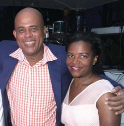 Back from Haiti— State Sen. Linda Dorcena Forry visited Haiti last week to promote travel and business links between Massachusetts and her parents’ homeland. She met with the country’s political leaders, including President Michel Martelly, above.